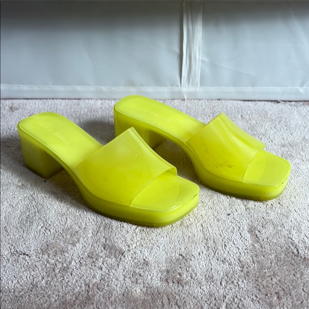 Bright Yellow Women's Slide Sandals